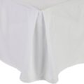 Clara Clark Premier 1800 Collection Solid Bed Skirt – 14" Drop Pleated Tailored Double Brushed Microfiber Dust Ruffle – Full, White