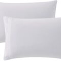 Clara Clark Pillow Cases King – Ultra Soft Pillow Cover, Lightweight Microfiber Pillow Cases Set of 2 – Envelope Closure Pillowcases, White.