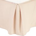 Clara Clark Premier 1800 Collection Solid Bed Skirt 14" Drop Pleated Tailored Double Brushed Microfiber Dust Ruffle, King, Beige Cream