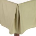 Clara Clark Premier 1800 Collection Solid Bed Skirt – 14" Drop Pleated Tailored Double Brushed Microfiber Dust Ruffle – Queen, Sage Green