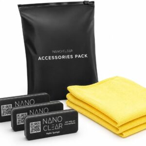 Nano Clear Accessories Pack – 3 Matte Sponges & 3 Microfiber Cloths | Watch Cleaning & Care Kit | Scratch-Free, Reusable, Lint-Free Cloth for Watches & Jewelry