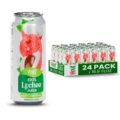 VINUT 100% Lychee Juice, No Added Sugar, Not From Concentrate, 16.9 fl oz (500 mL) Can, Pack of 24
