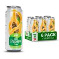 VINUT 100% Papaya Juice, No Added Sugar, Not From Concentrate, 16.9 fl oz (500 mL) Can, Pack of 6