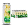 VINUT 100% Pineapple Juice, No Added Sugar, Not From Concentrate, 16.9 fl oz (500 mL) Can, Pack of 24