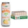 Vinut 100% Mango Juice with Pulp (16.57 fl oz, Pack of 24), No Sugar Added, All Nature Mango Juice, Not From Concentrate, Gluten Free, GMO-Free, High Calcium, Iron