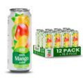 VINUT 100% Mango Juice, No Sugar Added, Never From Concentrate, 16.9 fl oz (500 mL) Can, Pack of 12