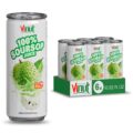 VINUT 100% Soursop Juice with Pulp (Guanabana, Graviola), No Added Sugar, Not From Concentrate, Gluten Free & Non-GMO Drink, 100% Vegan/Plant-Based, 10.82 fl oz Cans (Pack of 6)
