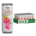 VINUT 100% Red Dragon Fruit Juice with Pulp (Pitaya), No Added Sugar, Not From Concentrate, Gluten Free & Non-GMO Drink, 100% Vegan/Plant-Based, 10.82 fl oz Cans (Pack of 24)