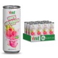 VINUT 100% Red Dragon Fruit Juice with Pulp (Pitaya), No Added Sugar, Not From Concentrate, Gluten Free & Non-GMO Drink, 100% Vegan/Plant-Based, 10.82 fl oz Cans (Pack of 12)