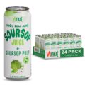 Vinut 100% Soursop Juice With Pulp (16.57 fl oz, Pack 24), No Sugar Added, Real Guanabana Soursop Graviola Drink, Fresh, Natural, Not from Concentrate (NFC)