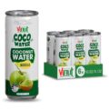 VINUT Coconut Water with Premium Matcha Green Tea, No Sugar Added, Natural Energy & Electrolytes, Vegan, Dairy Free, Gluten Free, 10.8 fl oz (320ml) Cans (Pack of 6)
