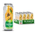 VINUT 100% Papaya Juice, No Added Sugar, Not From Concentrate, 16.9 fl oz (500 mL) Can, Pack of 12