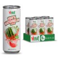 VINUT 100% Watermelon Juice with Pulp, Hydrating Electrolyte Drink, No Added Sugar, Not From Concentrate, Gluten Free & Non-GMO Drink, 100% Vegan/Plant-Based, 10.82 fl oz Cans (Pack of 6)