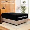 Clara Clark Stay Fitted Single Sheet, Fitted Sheet ONLY! Stay Fit on Mattress with Elastic Straps at Corners, Deep Pocket Fitted Sheet, Fits 18 to 24 Inch Mattress, King – Black