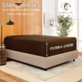 Clara Clark Stay Fitted Single Sheet, Fitted Sheet ONLY! Stay Fit on Mattress with Elastic Straps at Corners, Deep Pocket Fitted Sheet, Fits 18 to 24 Inch Mattress, Queen – Chocolate Brown