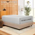 Clara Clark Stay Fitted Single Sheet, Fitted Sheet ONLY! Stay Fit on Mattress with Elastic Straps at Corners, Deep Pocket Fitted Sheet, Fits 18 to 24 Inch Mattress, Queen – Silver Light Gray